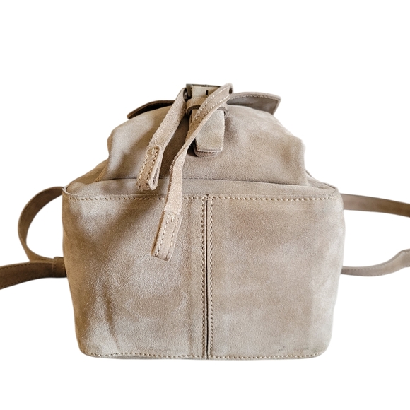 Prada Beige Suede Bucket Crossbody Bag - Picture 2 of 16